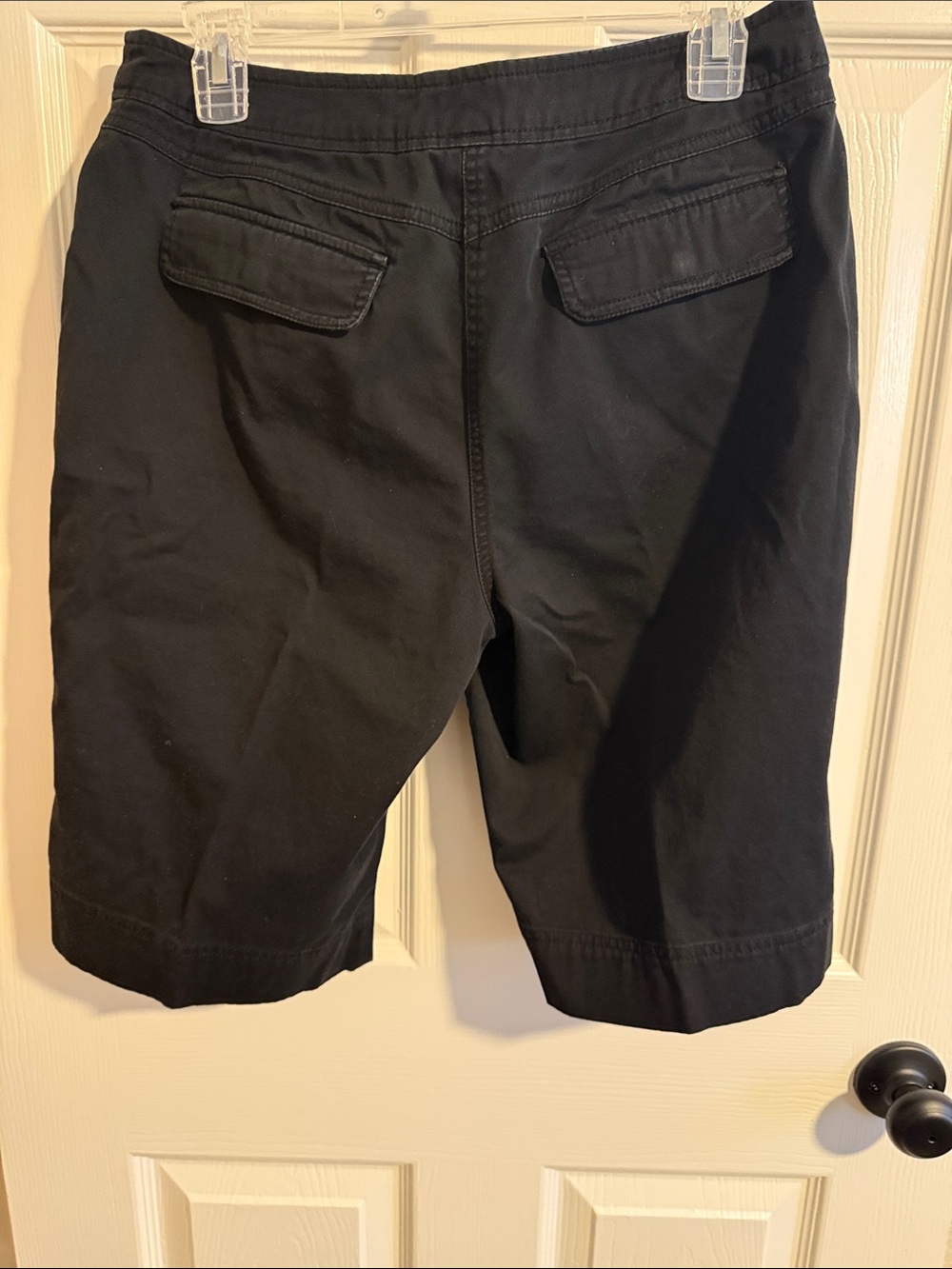 Chico's Black Bermuda Shorts with Front Patch Pockets - Picture 3 of 3